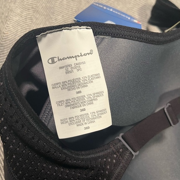 Champion Black Mesh Sports Bra Style B9501 - Picture 6 of 6